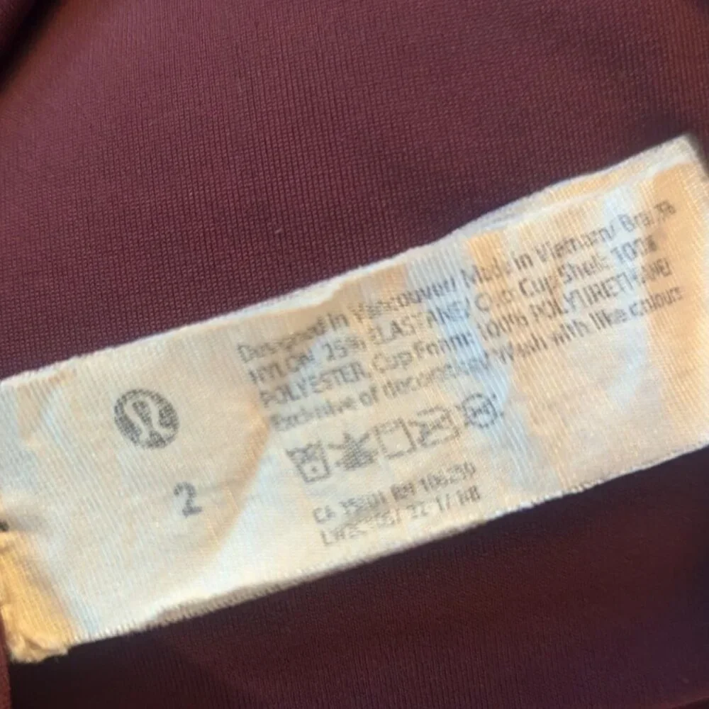 lululemon athletica Burgundy Sports Bra - Picture 7 of 7